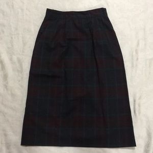 Vintage Michael Stevens Plaid Midi Skirt